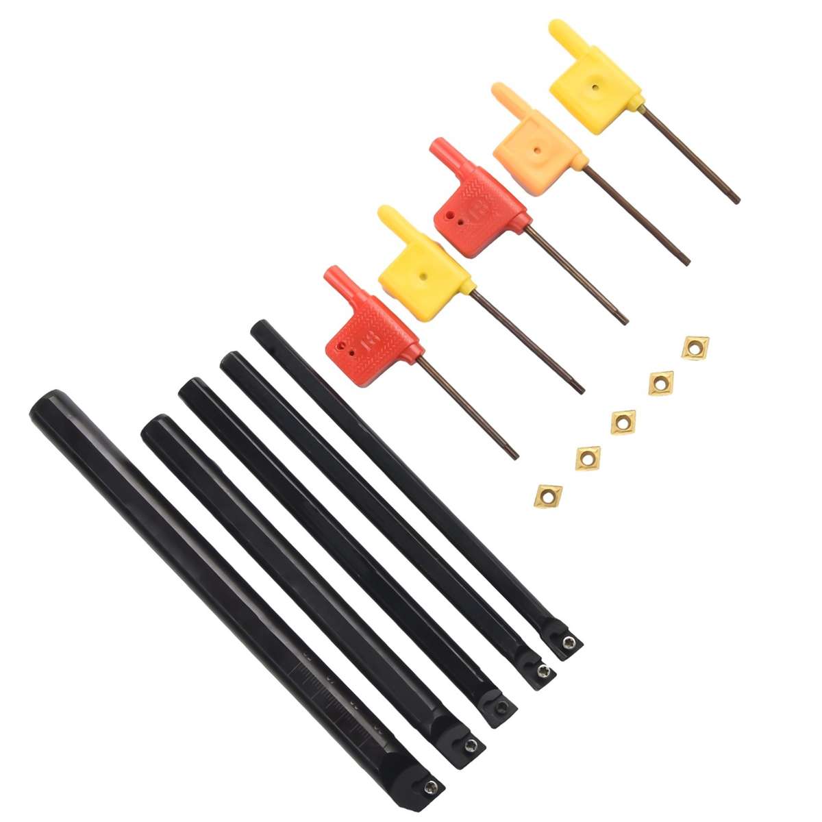 S06-10K For Small Bore Inner Hole 5 Pcs Turning Tools Holder Carbide Boring Bar