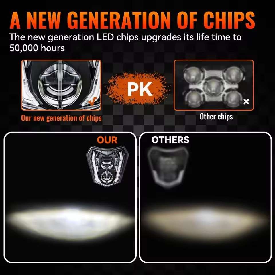 LED Headlight H/L beam Head Lamp For KTM 200 250 300 450 500 XCW 350 EXC-F XCF-W