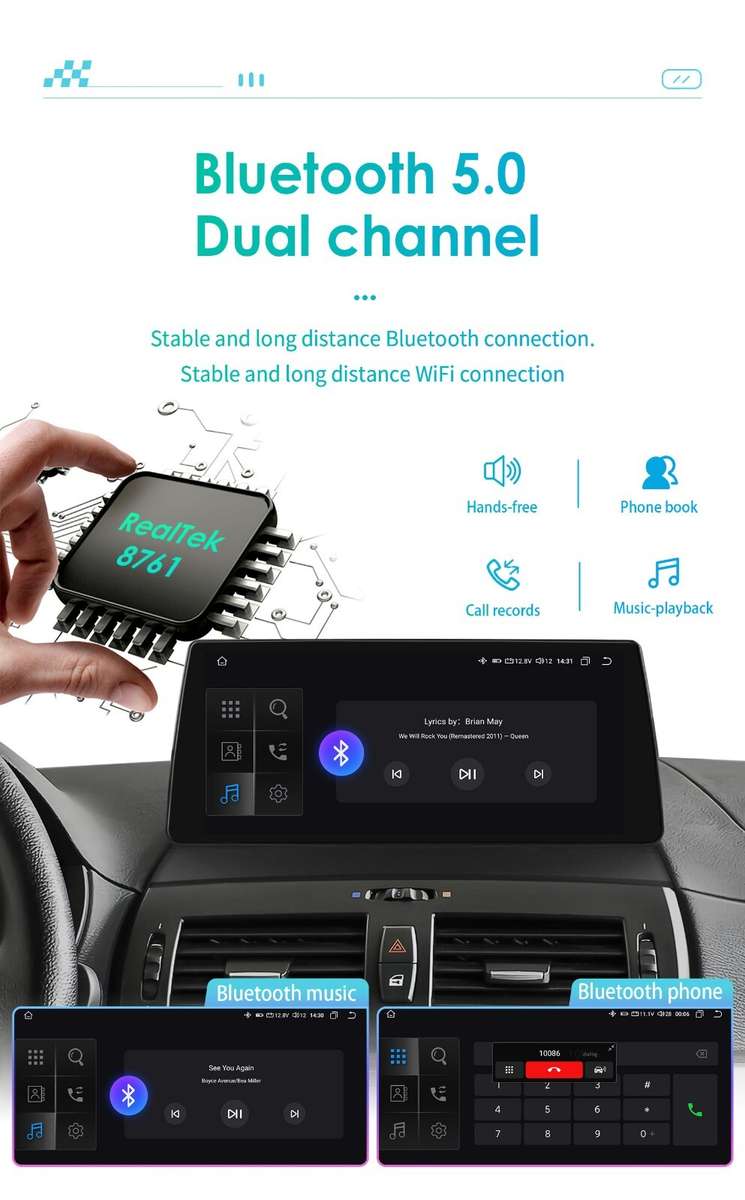 8Core Android 12 10.33" CarPlay Stereo Radio 4GB GPS Navi For BMW X3 E83 2004-10