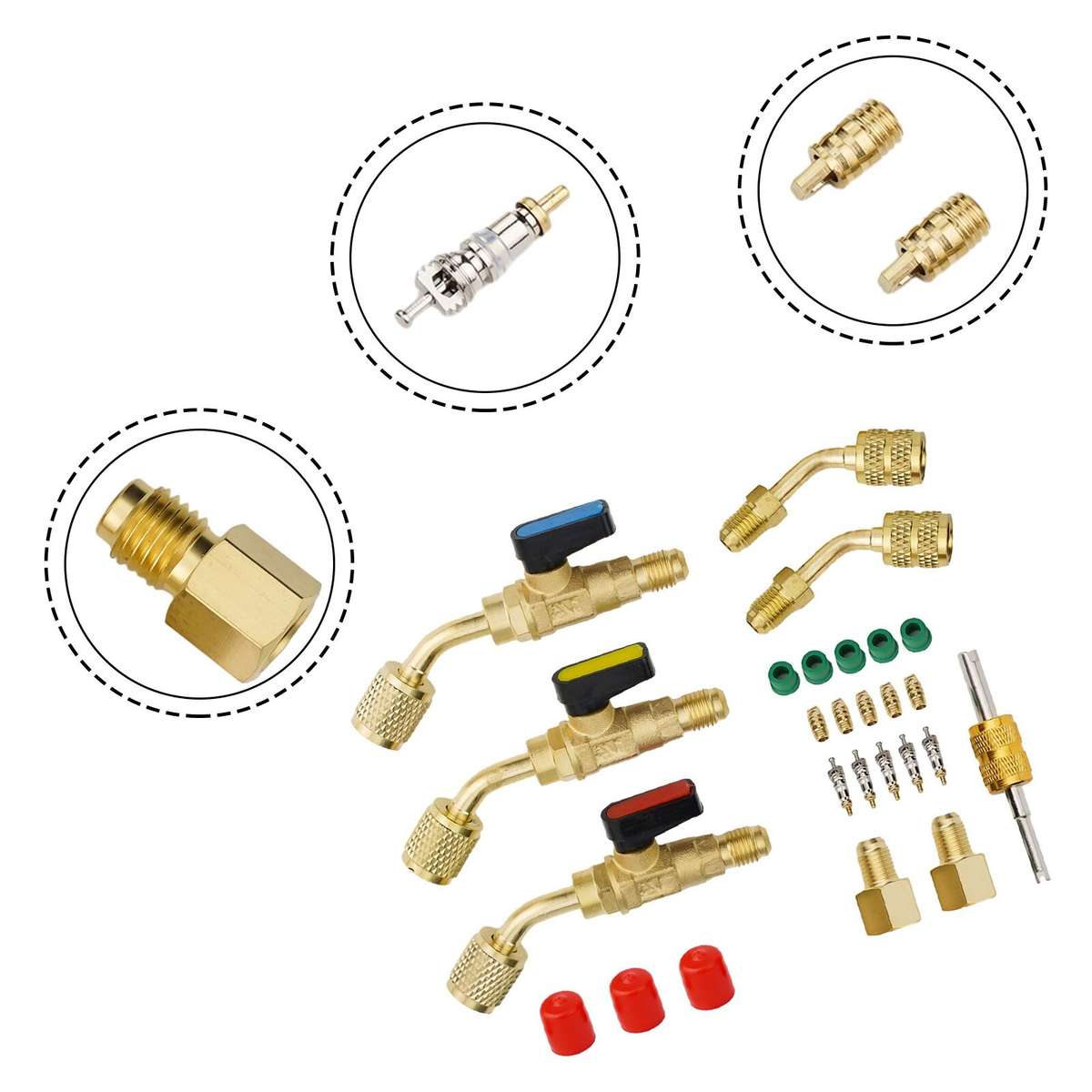 Upgrade Your AC HVAC With Angled Ball Valve Adapter Fitting For R410A R134A R22