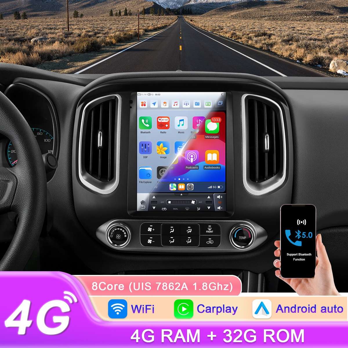 9.7'' For Chevrolet Colorado 2015-2019 GMC Canyon 8Core Android 13 Car Radio GPS