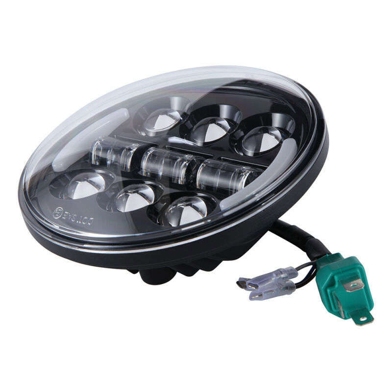 for Harley Sportster XL 883 1200 Dyna Black 5-3/4" 5.75 LED Headlight High Low