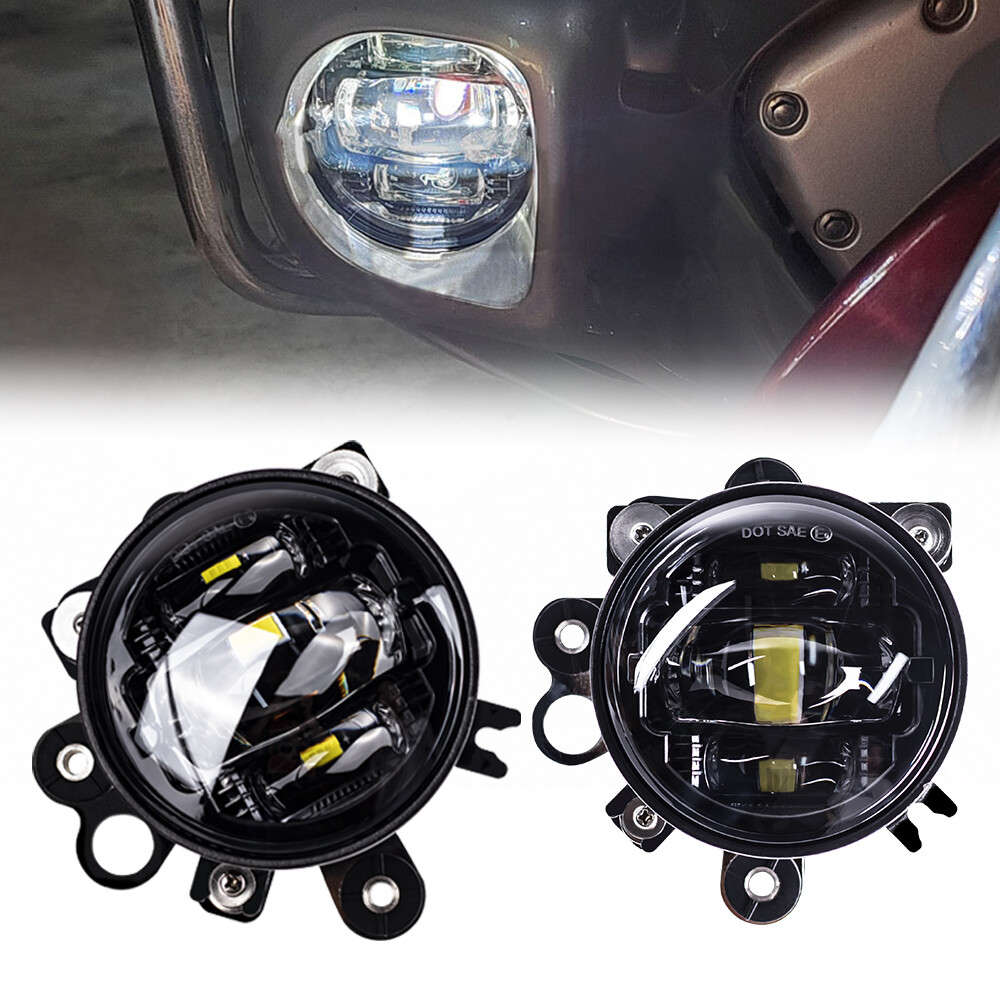 LED Fog Lights with Mounting Bracket DOT Driving Lamp For Honda Goldwing GL1800