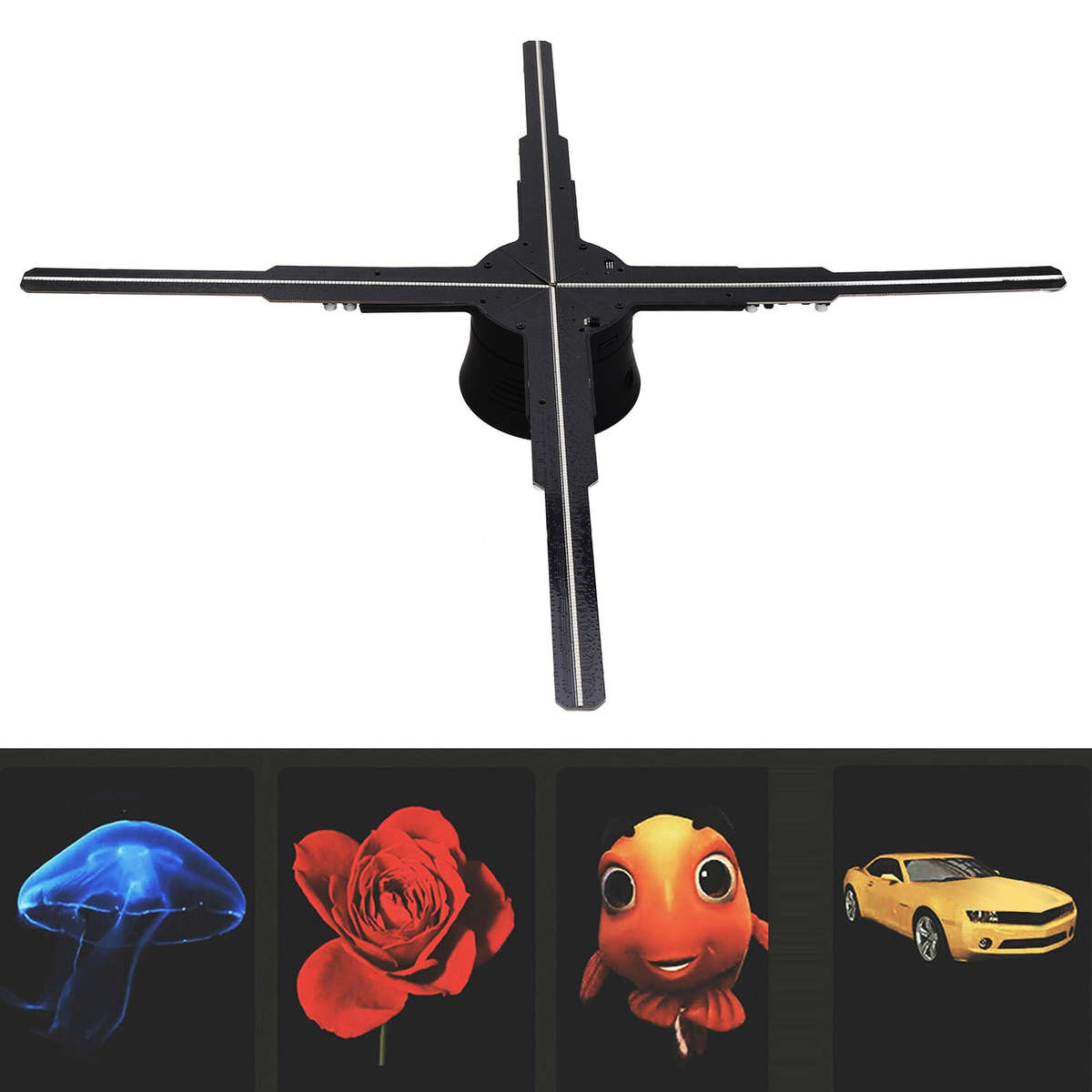 3D Hologram Fan 3D Hologram Projector Advertising Display With 586 LED 1800x CHW