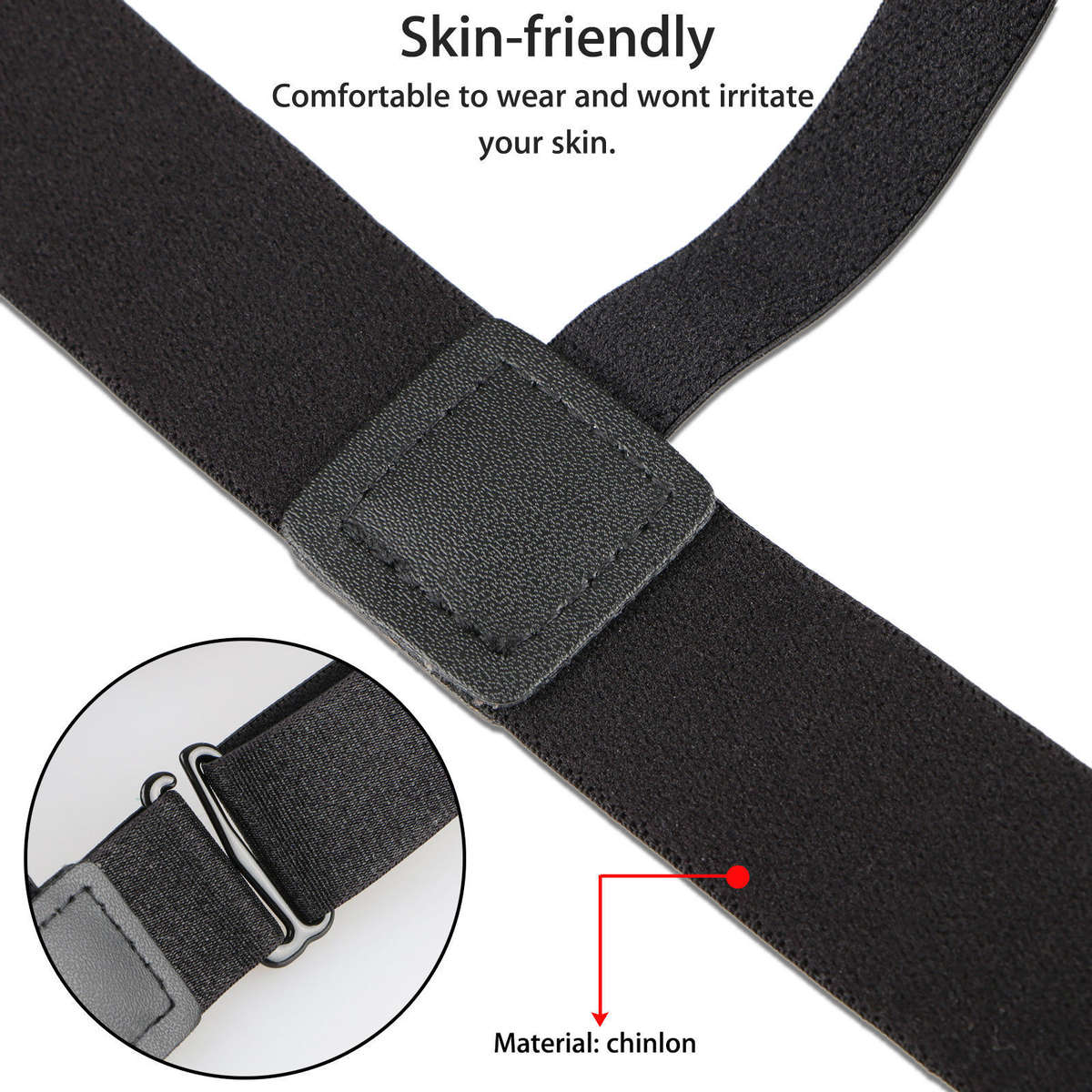 2x Mens Shirt Stays Holders Elastic Garter Belt ,Non-Slip Locking Clamps Uniform