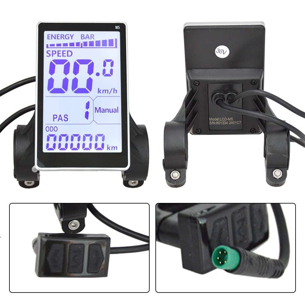 Electric Bike Display Instrument Control Panel Scooter M5 LED Display 24V 36/48V