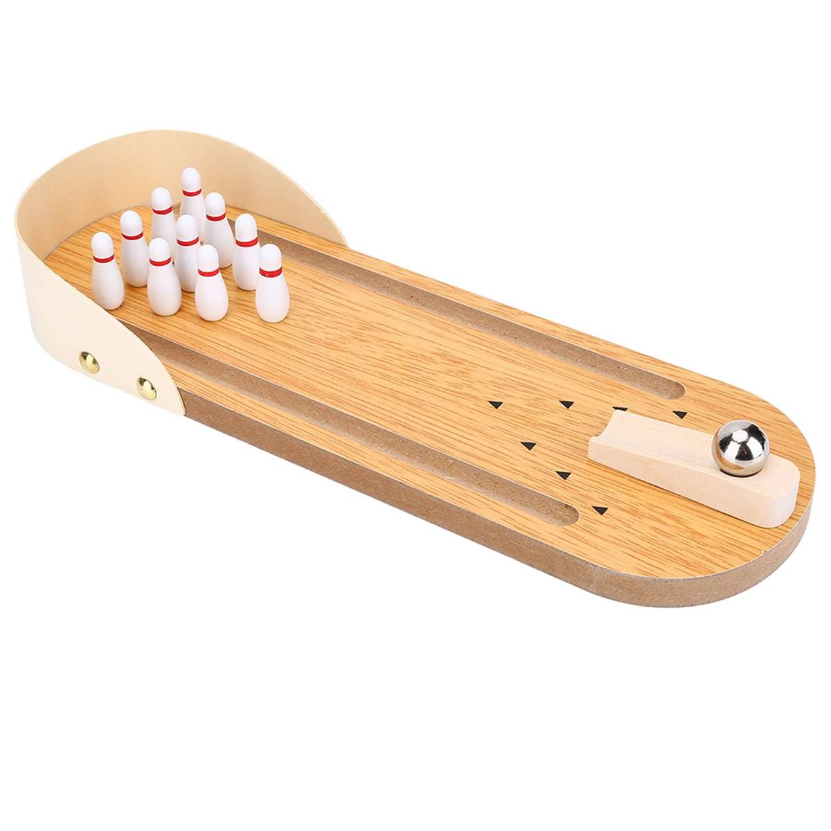 Table Mini Bowling Game Set Wooden Desktop Decoration Children Toys CH