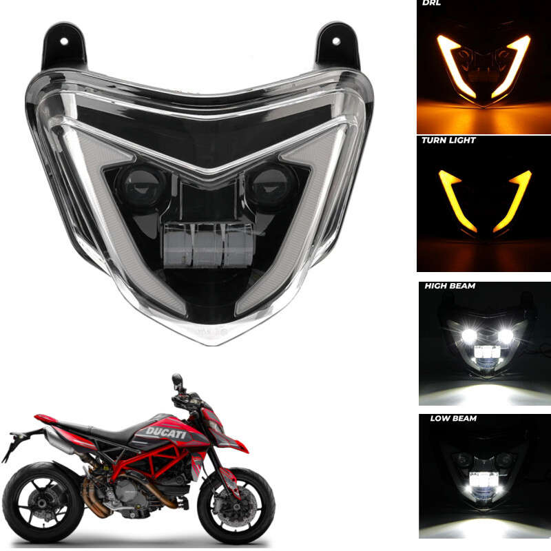 LED Headlight Assembly with Turn Signal DRL For Ducati Hypermotard 939 821