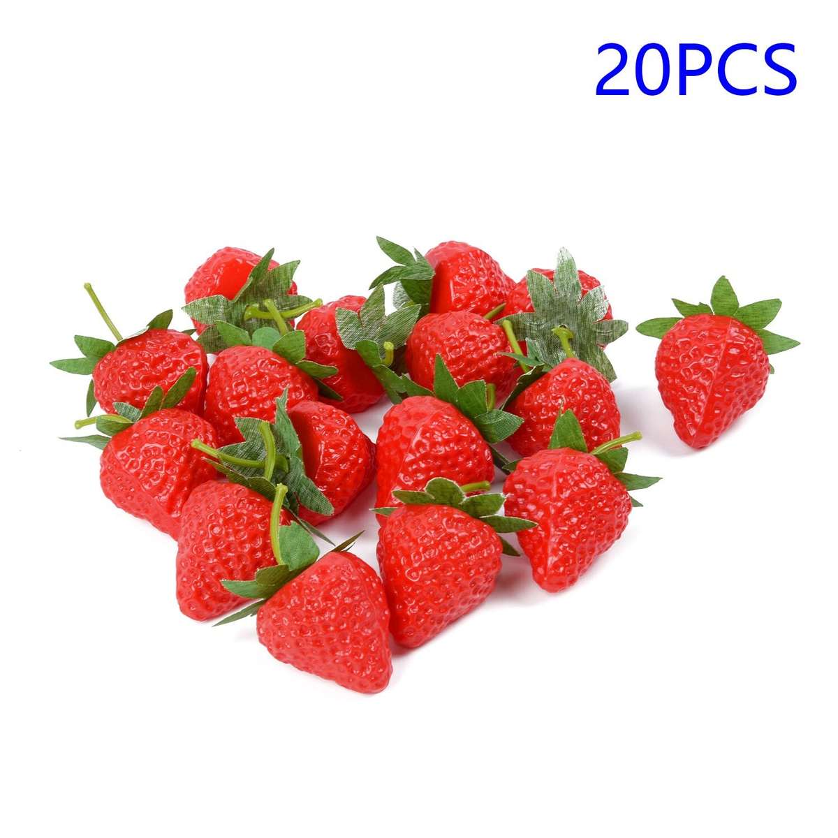 Artificial Plastic Strawberry Fruit Fake Display For Kitchen Home Foods Decor