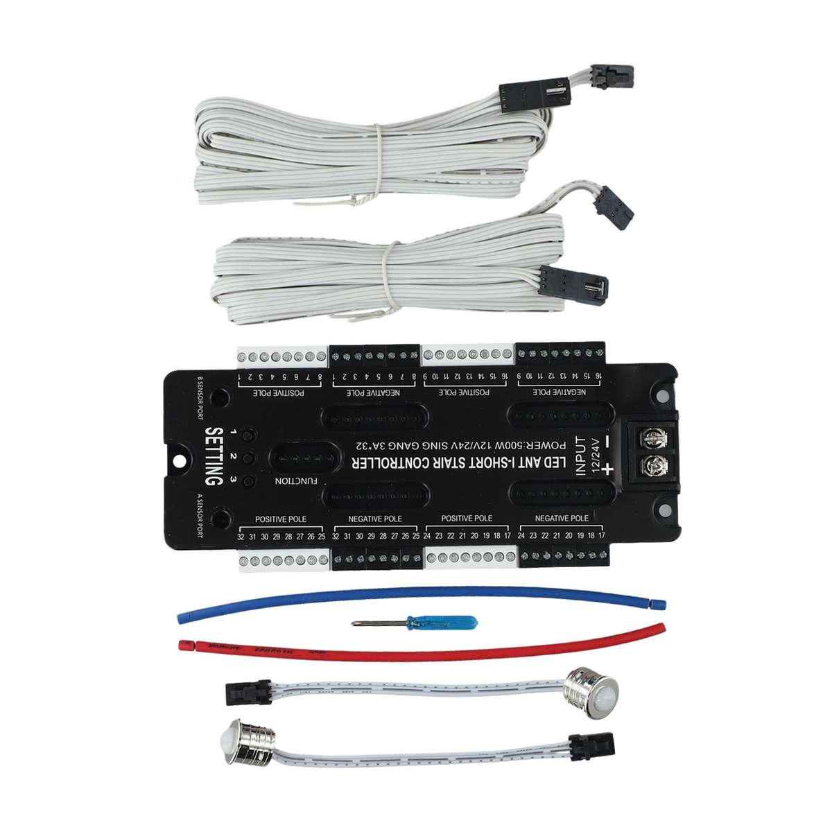 Indoor LED Stair Lighting Controller With 32 Channels And Motion Sensor