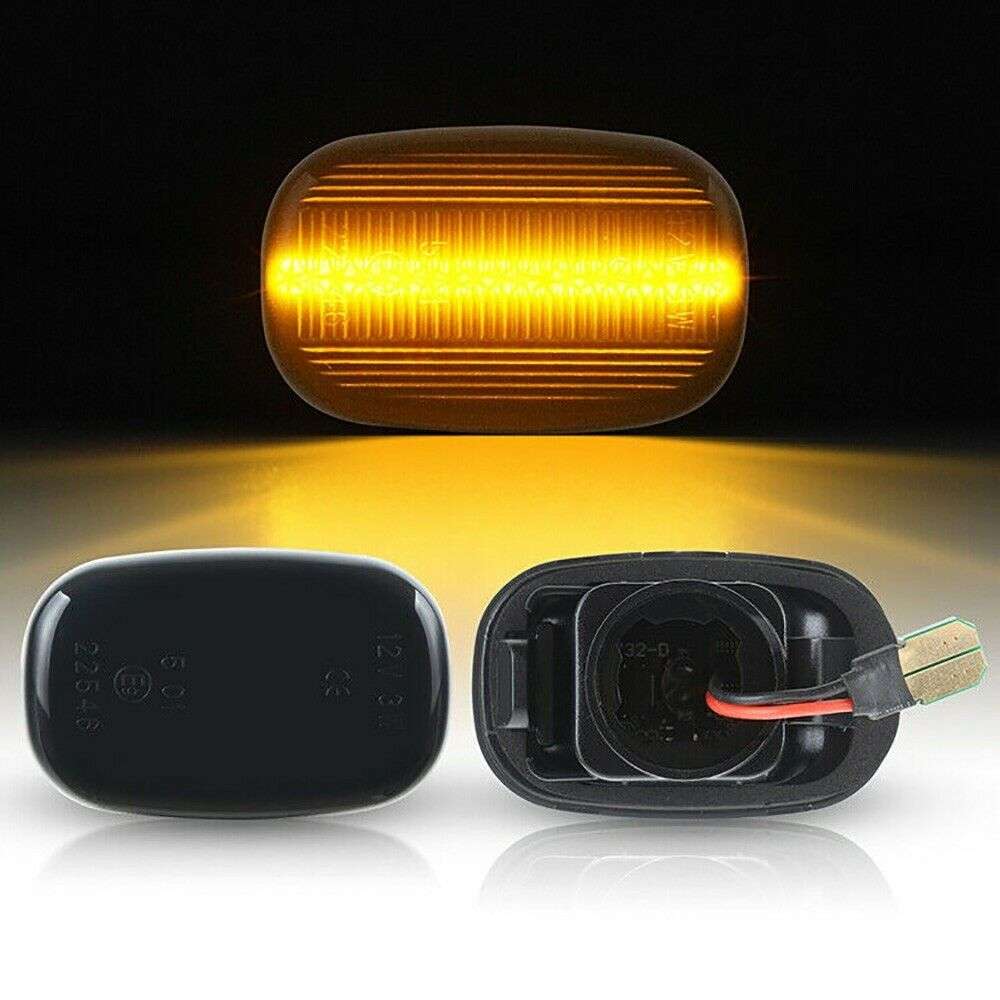 2*Dynamic Smoked LED Side Marker Lights Lens Fender For Toyota SR5 for VIGO
