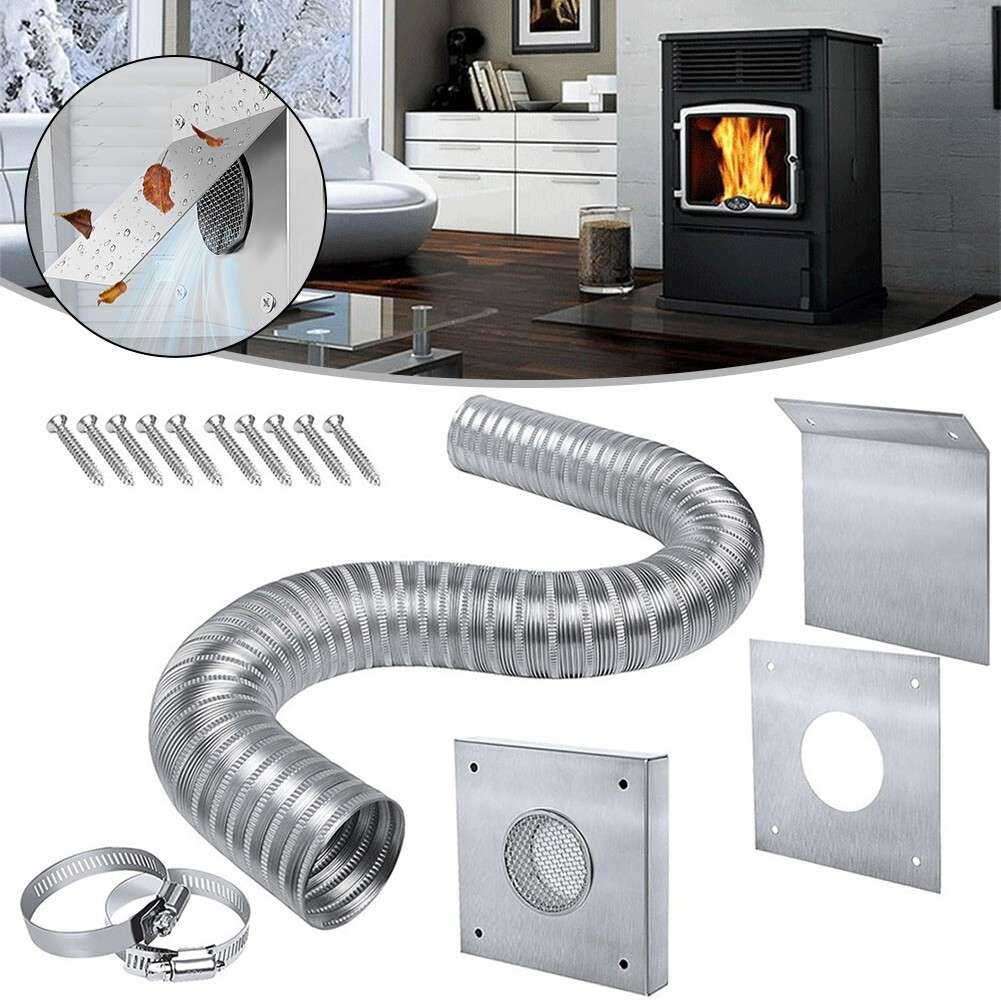 Sleek Design 2 Inch Diameter Pellet Stove Fresh Air Intake Hose Assembly