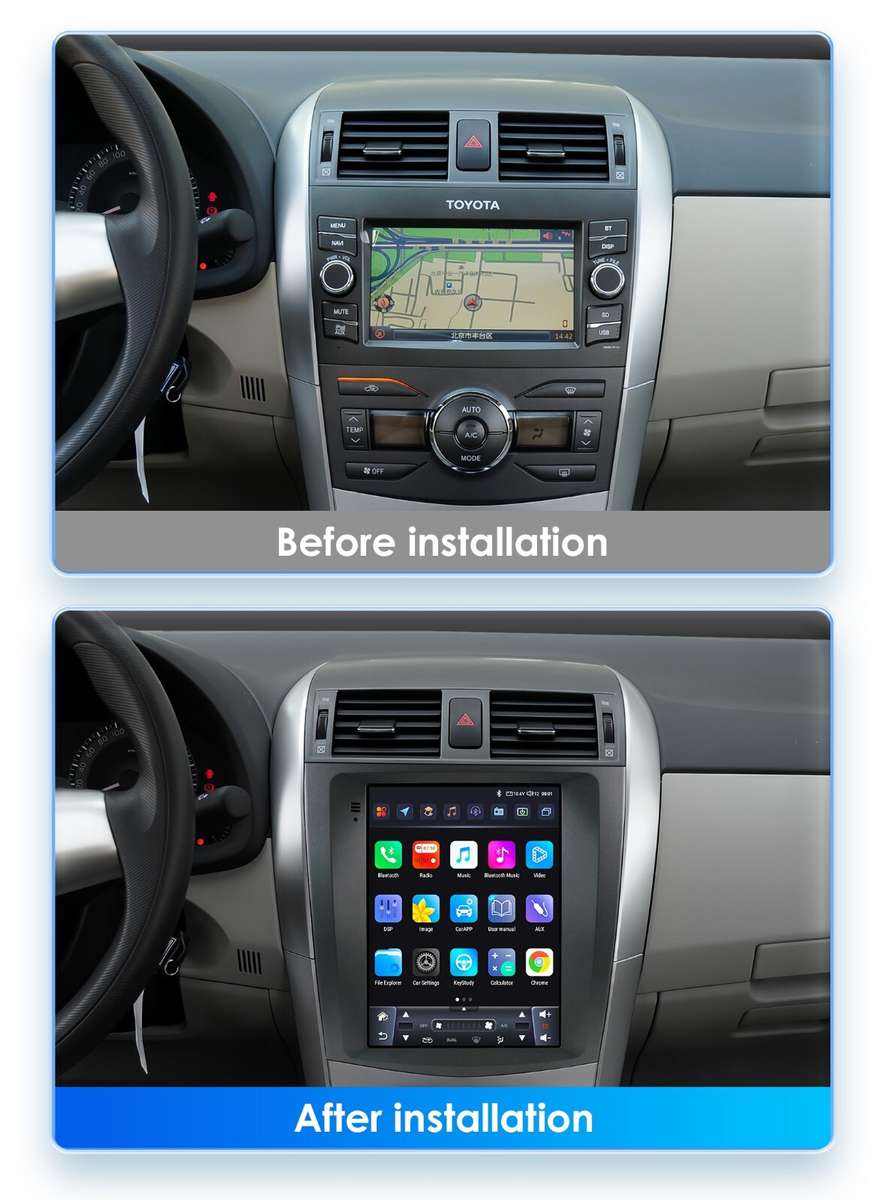 9.7"Android 12 For Toyota Corolla E140 E150 2006-2013 CarPlay Radio GPS Navi RDS
