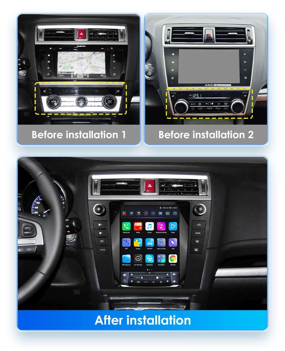 9.7" For Subaru Legacy Outback 2015-2018 Carplay Android Car Stereo SWC WIFI 32G