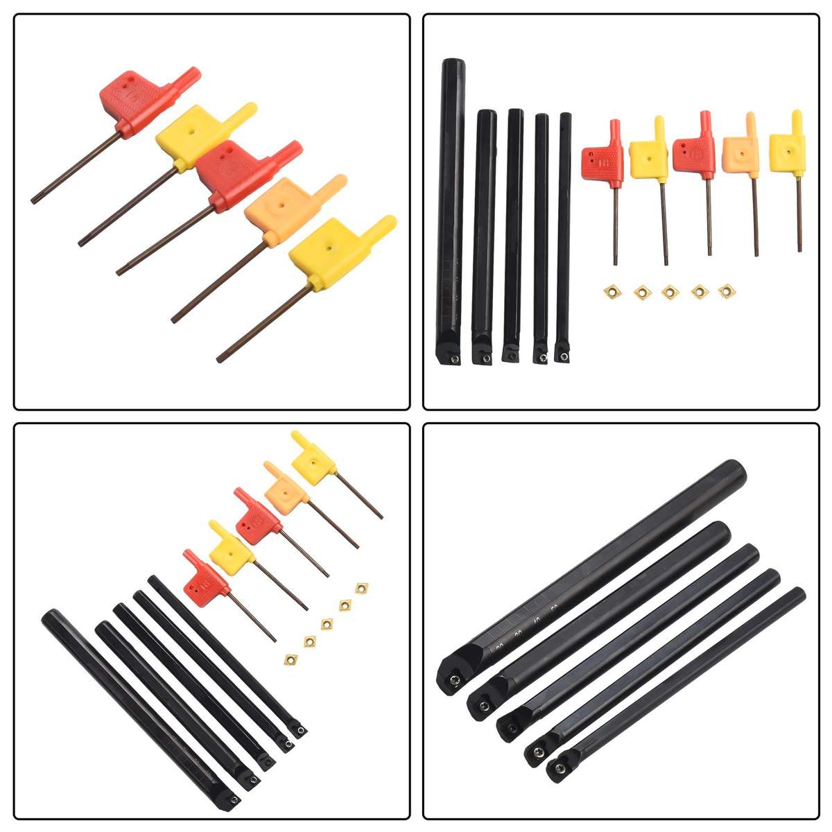 S06-10K For Small Bore Inner Hole 5 Pcs Turning Tools Holder Carbide Boring Bar