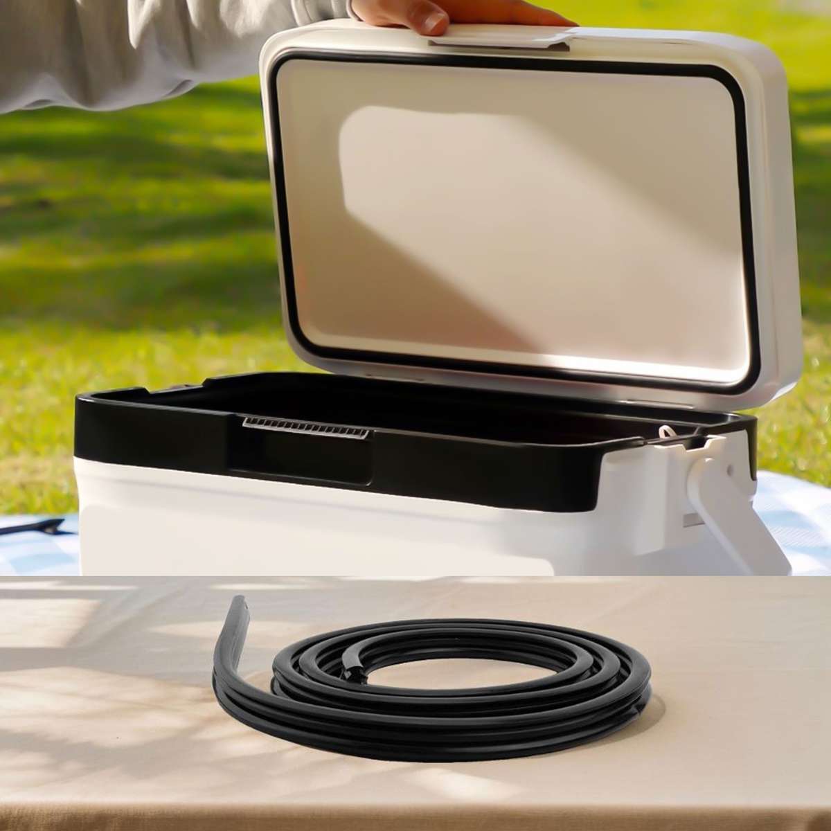 Cooler Lid Seal Camping Accessories Parts Easy To Install Replacement Sealing