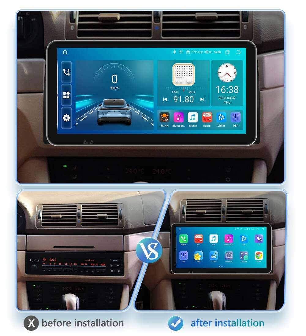 For BMW X5 E53 10.33" Android 12 8Core 8+128GB Car Stereo Radio GPS DSP Car Play