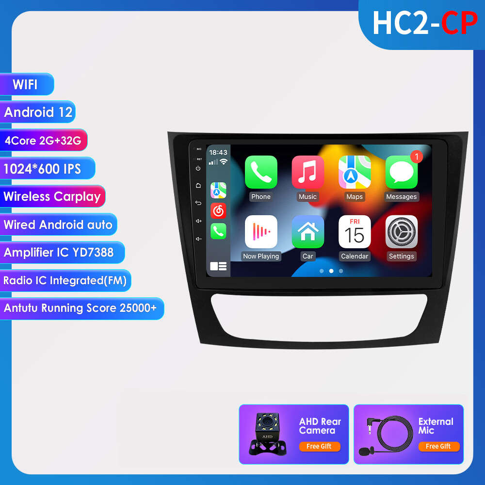 Car Stereo Carplay For Mercedes Benz E-W211 E320 E350 CLS-W219 Android 12 GPS FM