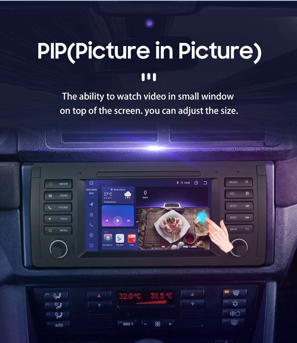 For BMW E39 X5 E53 7" Android 13 Car Stereo DSP Radio 8Core 6+64GB GPS Head Unit