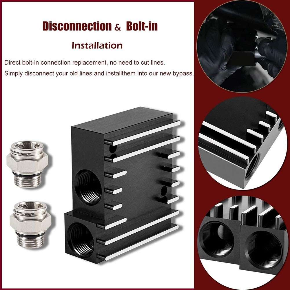Efficient Heat Dissipation For Dodge For Ram 68RFE Transmission Cooler Bypass