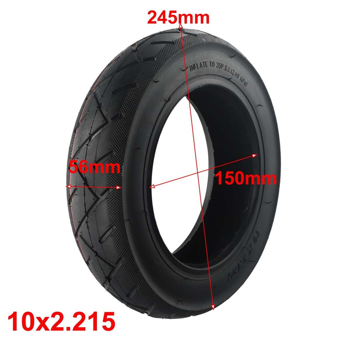 10 Inch Electric-Scooter Tubeless Tire 10X2.125 Front Rear Wheel Tyre