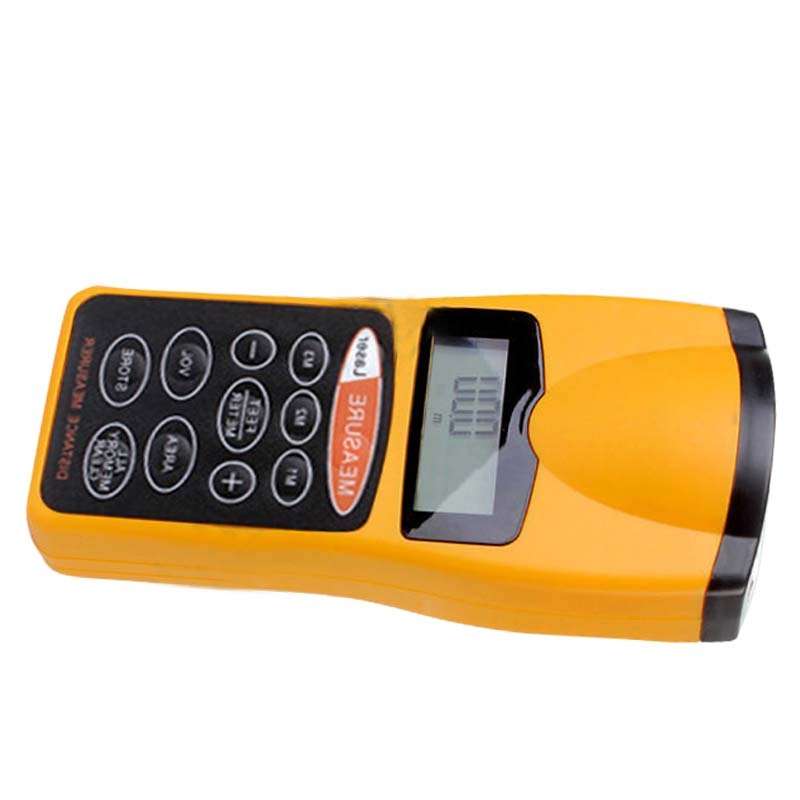 Digital LCD Accurately Ultrasonic Tape Laser Point Meter Distance Range Measurer