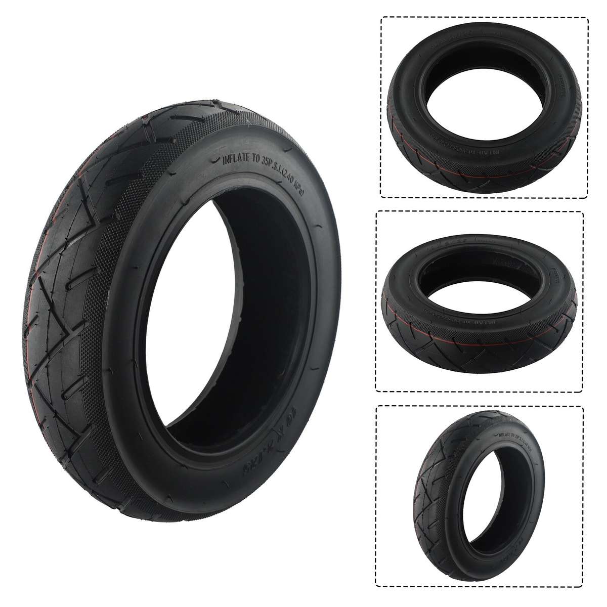 10 Inch Electric-Scooter Tubeless Tire 10X2.125 Front Rear Wheel Tyre