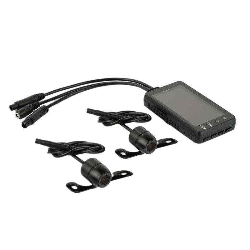 Set 3" LCD Dual Camera Motorcycle DVR Video Recorder Driving Camcorder Neu