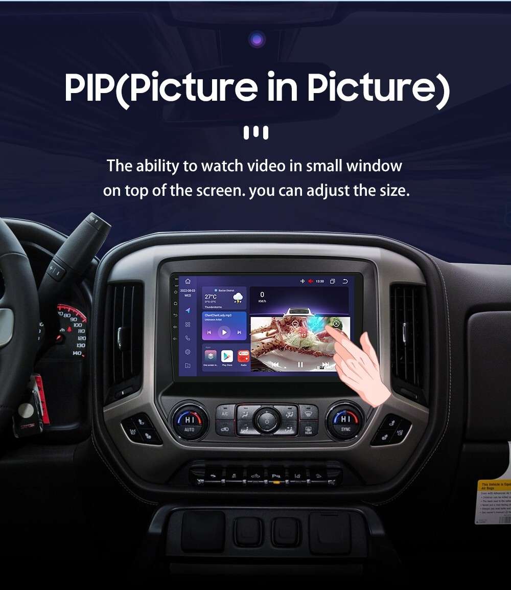 6+64GB Android 12 Car Radio DSP GPS For Chevrolet Silverado GMC Sierra 2014-2018