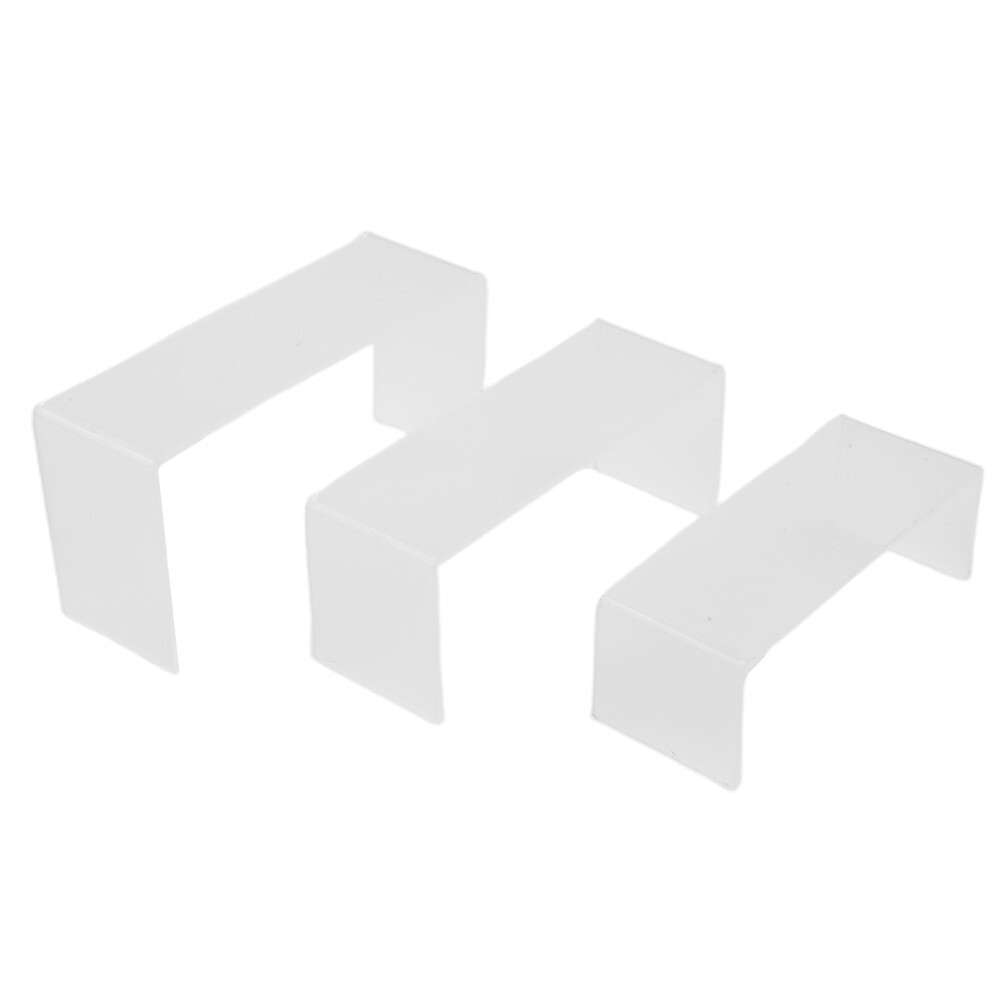 6pcs Acrylic Display Risers, Clear Rectangle Stands Shelf For Display