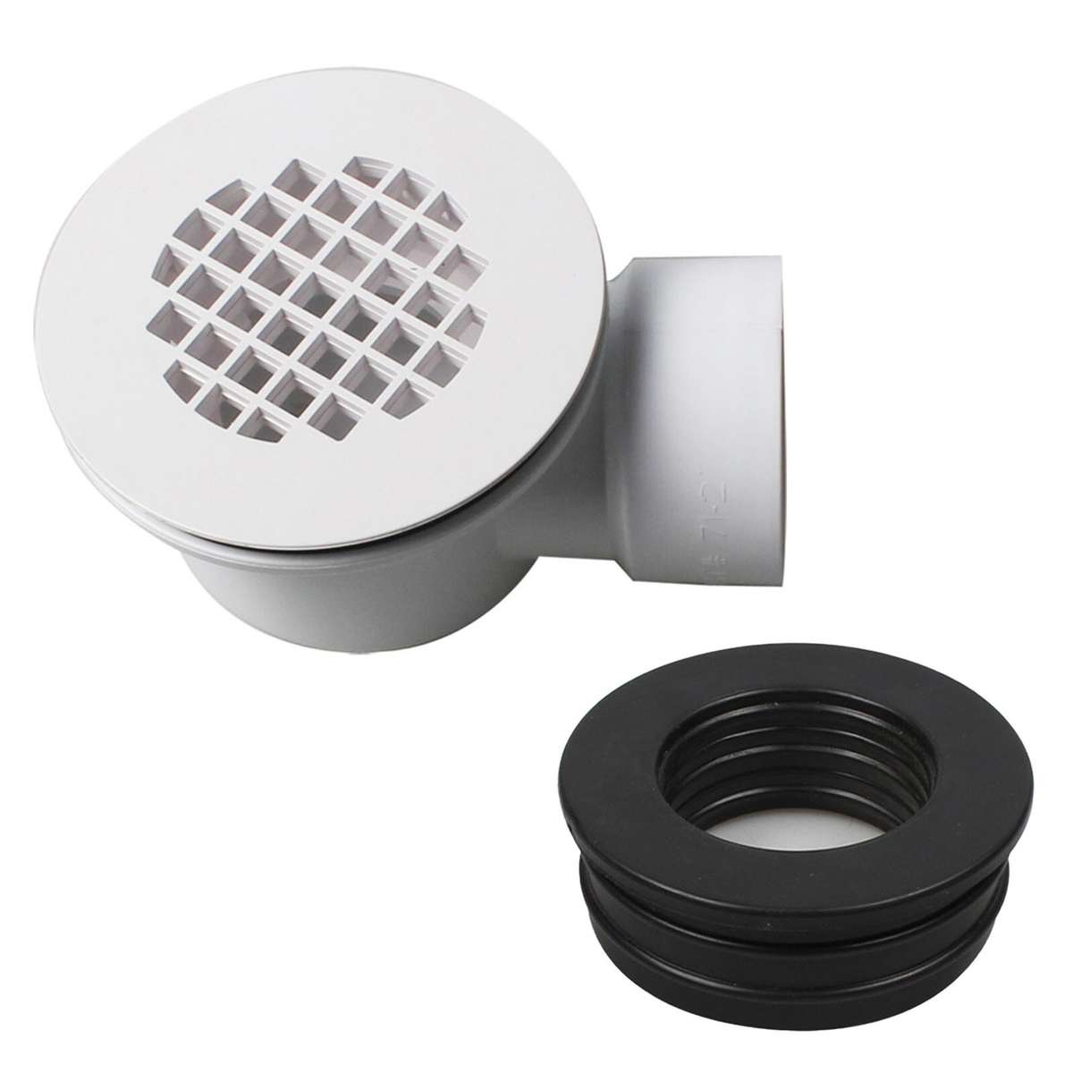 Low Profile Shower Drain, 1.5" Side Outlet Drain Assembly