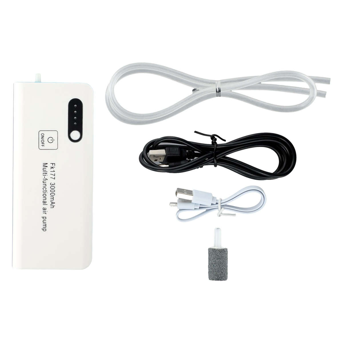 Oxygenated Aerator For Live Bait Bucket With Adjustable Clip And USB Port