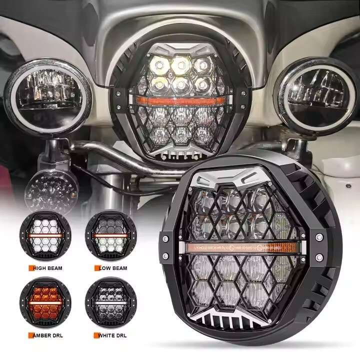 7 inch LED Projector Headlight w/Two Version DRL For Harley Davidson motorcycle