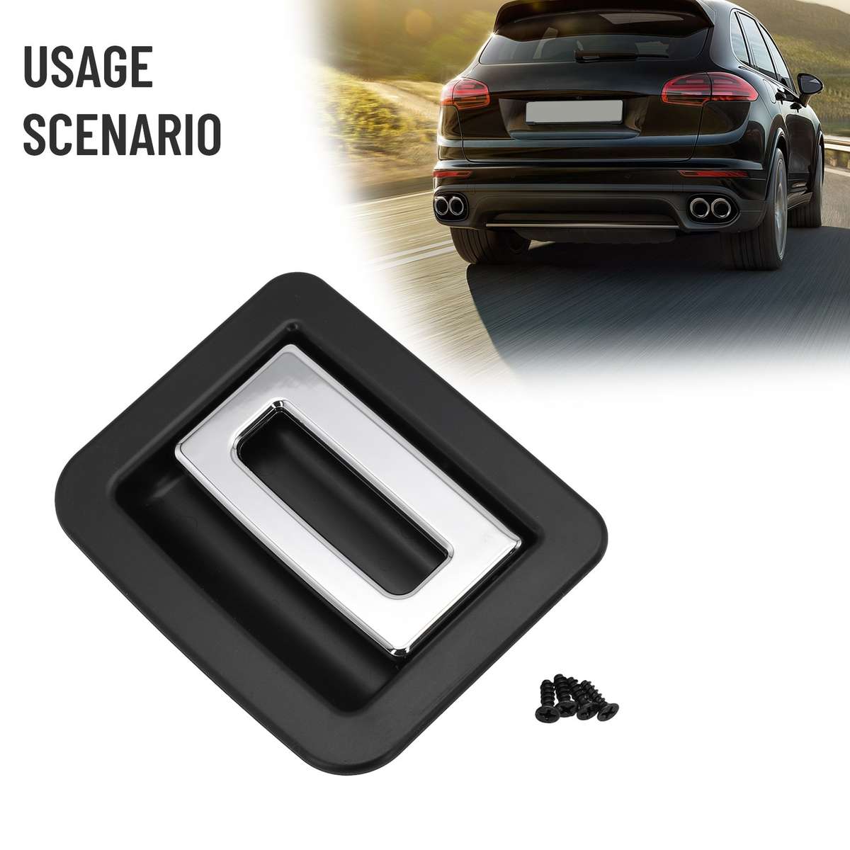 Custom Made For For Cayenne Black Spare Tire Trunk Floor Handle Cover