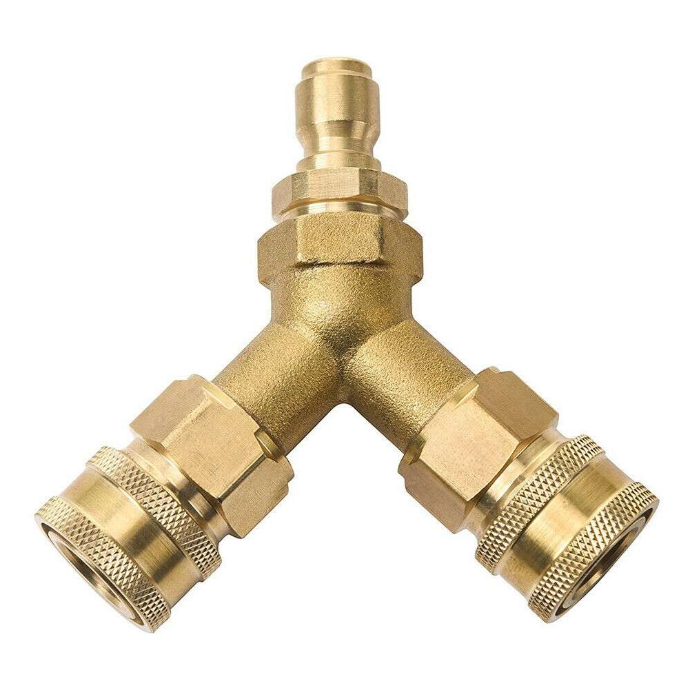 3/8 Fitting Pressure Washer Tee Splitter Coupler 5000PSI Brass 4.0 GPM