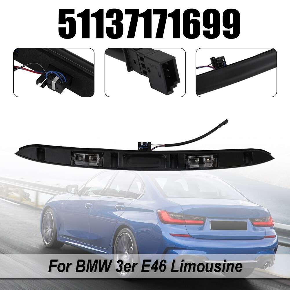 Car Trunk Lid Grip W/Key/Button/License Plate Light For BMW E46 325i 51137171699