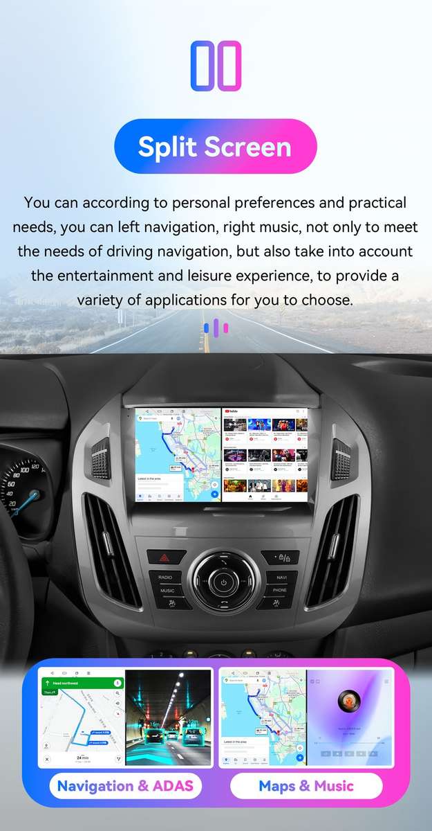 8Core For Ford Transit Connect 2013-18 Android14 Carplay Radio Stereo GPS 4+64GB