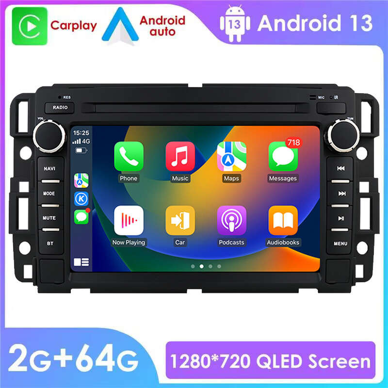 For Chevrolet Silverado GMC Sierra 2007-2014 Carplay Android 13 Car Stereo WiFi