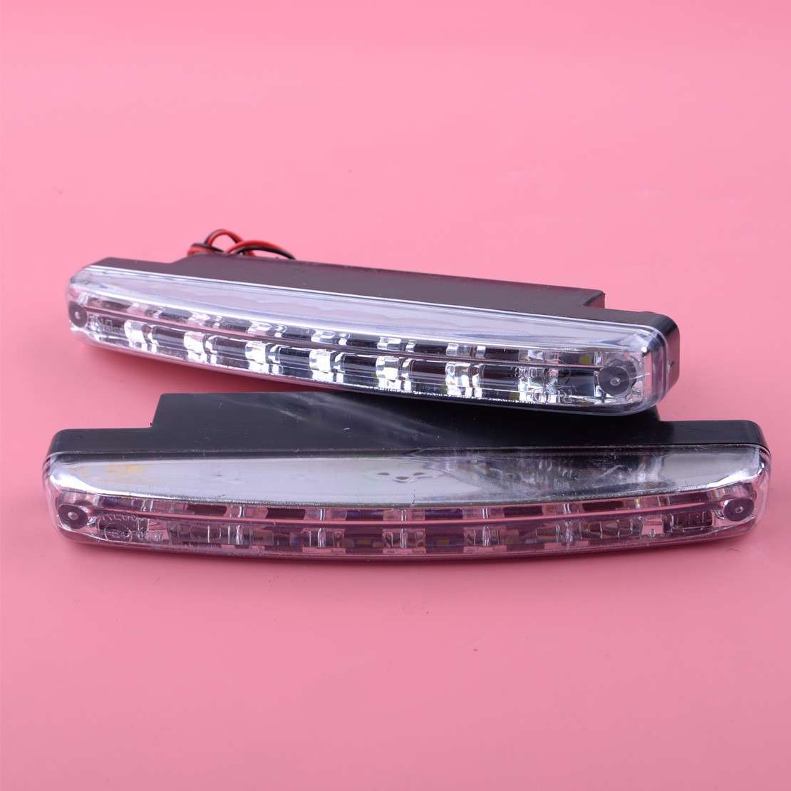 2x Universal Daytime Running Light White LED Light Low Power DRL Fog Driving