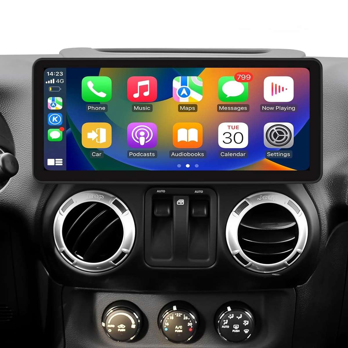 12.3" Android 13 Car Play Radio Stereo GPS 8Core For Jeep Wrangler JK 2011-2018