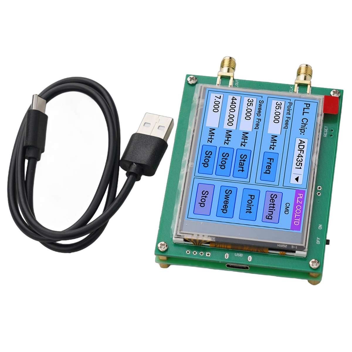 ADF4351 35M 4 4G Touch Screen RF Signal Generator With PLL Sweep Function