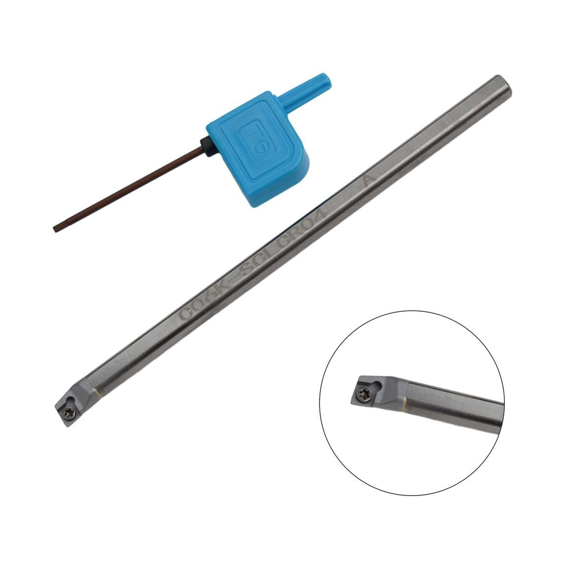 Reliable Solid Carbide Turning Tool Holder C06K SCLCR04 For CCGT04 Blades