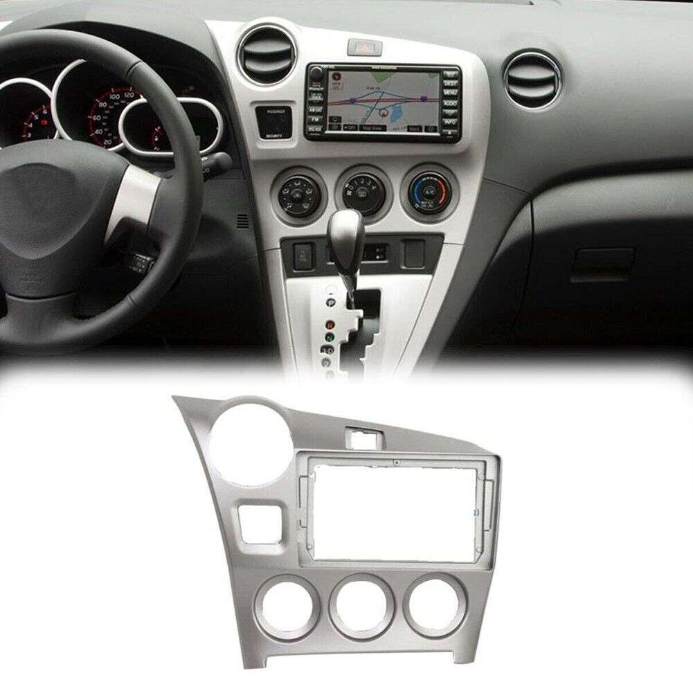 9 Inch Car Radio Stereo,Fascia Frame Panel,Silver For Toyota For MATRIX 09-2014