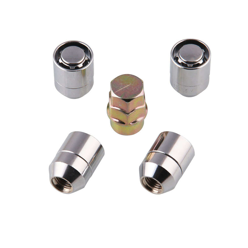 M12x1.5 Cone Seat Wheel Lug Nuts 4 Locks +1 Key Set Anti-theft Locking