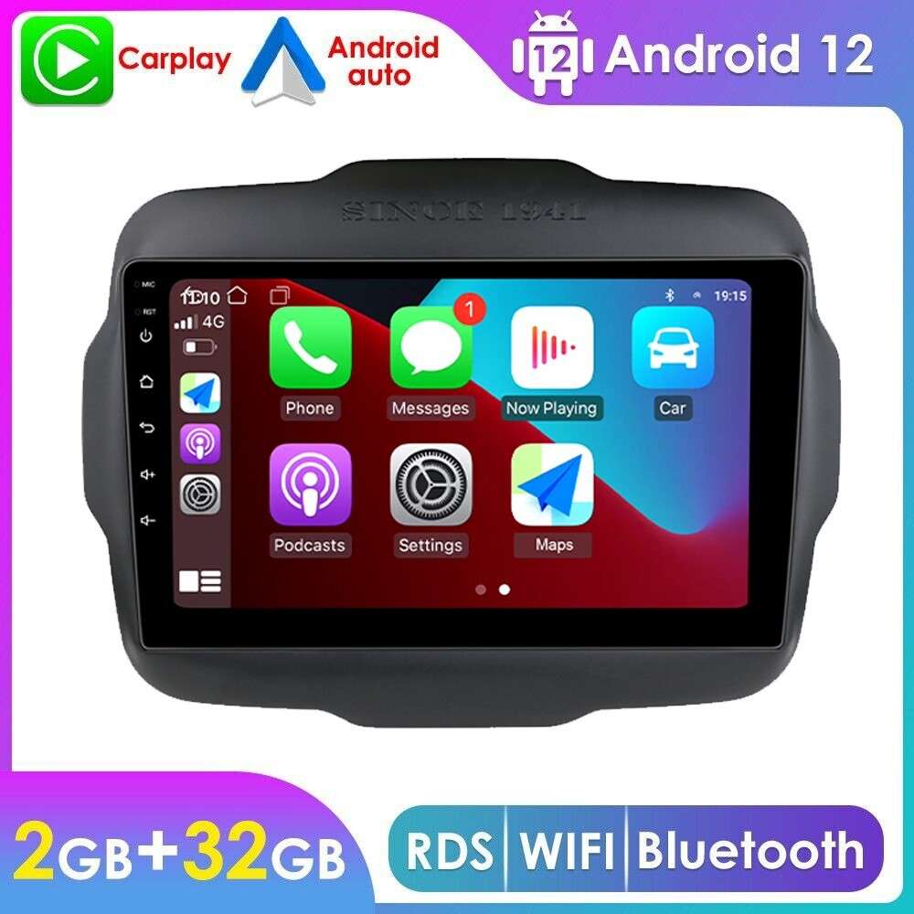 For Jeep Renegade 2016-2020 Android12 Car Radio Stereo Carplay GPS Player+Camera