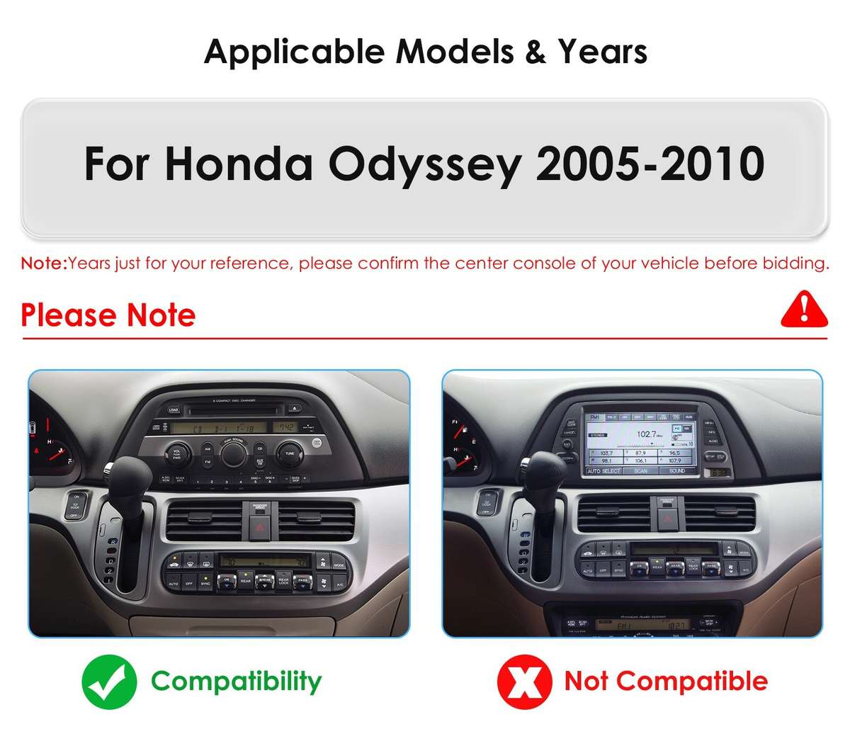 4+32G For 2005-2010 Honda Odyssey Android 14 Carplay Radio Stereo GPS Navigation