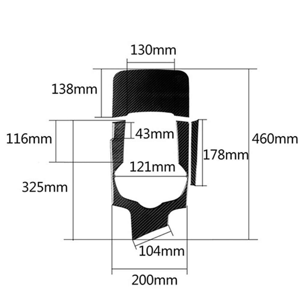 3pcs Carbon Fiber Style Console Panel Trim Cover For Alfa For Romeo For Giulia