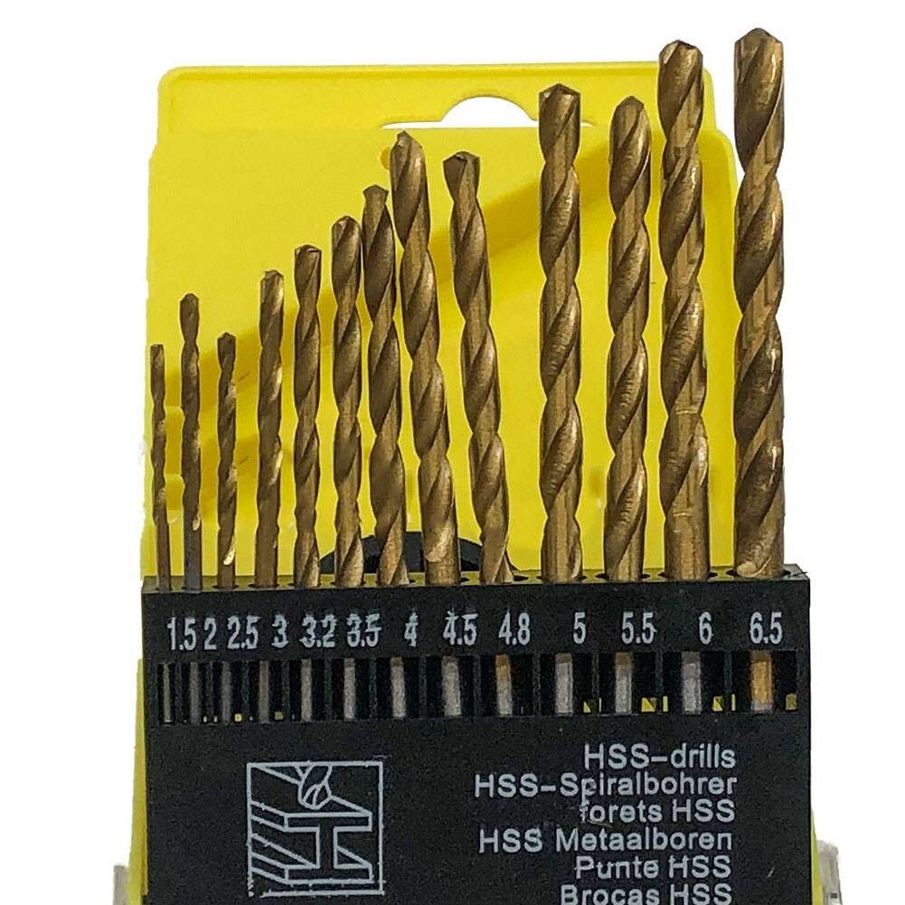 High Performance Coated Drill Bits 13 Piece Set For Metalworking