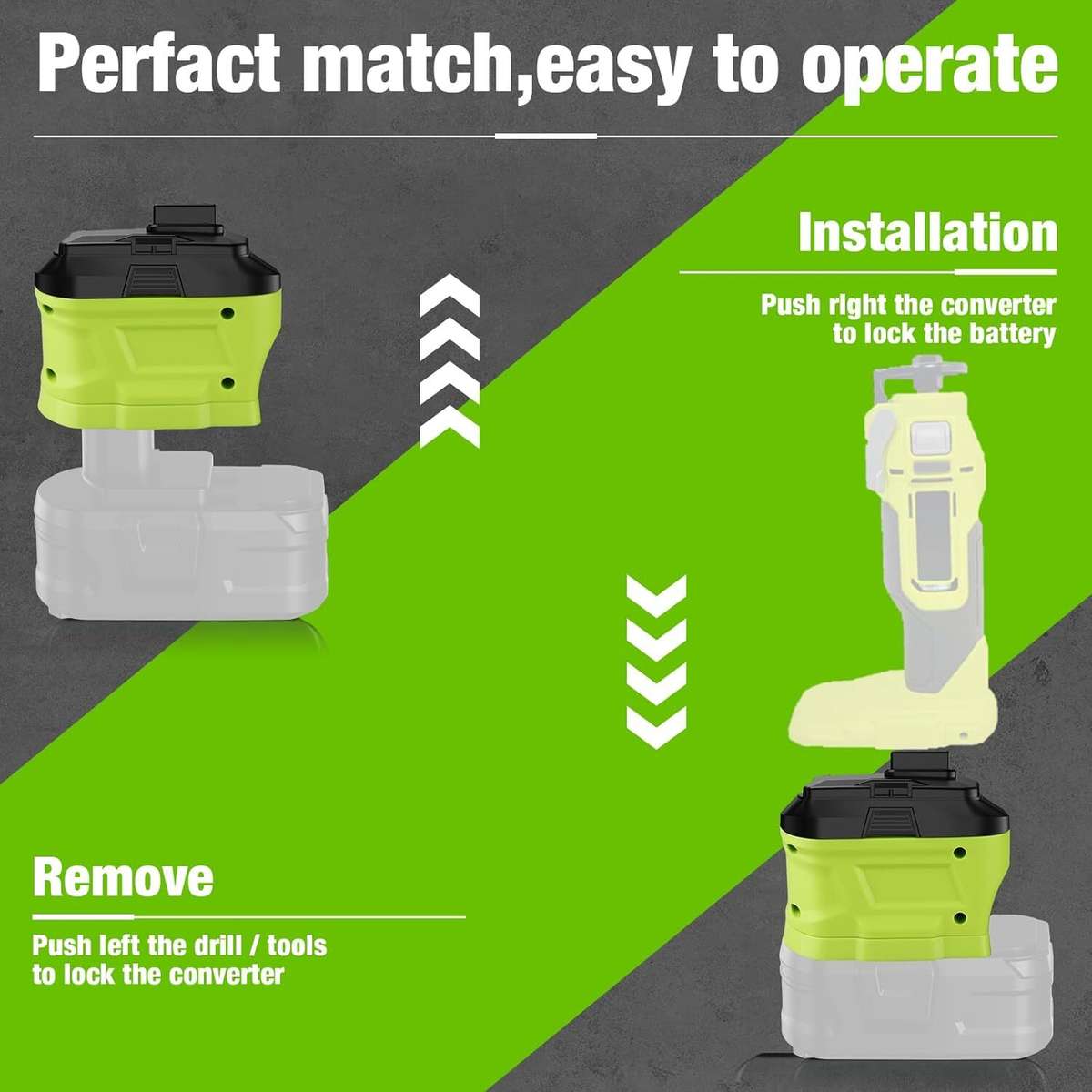 Battery Adapter for Ryobi 18V Li-ion Battery Convert to for Ryobi 12V Power tool