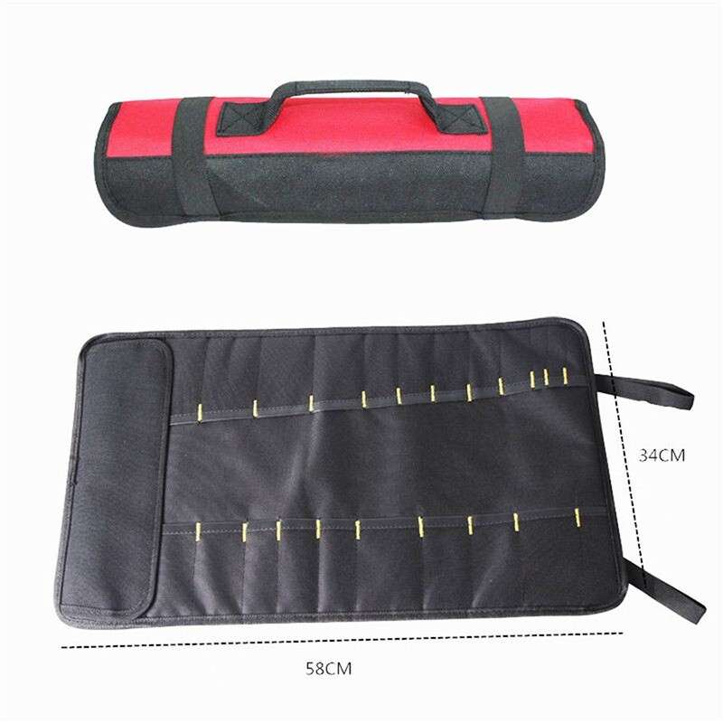 Roll-up Motorcycle Tool Storage Bag Mixed Wrench Spanner Socket Package-Holder